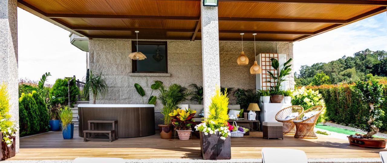 Casa Victoria Garden Con Jacuzzi Y Piscina Villa Caldas De Reis Ngoại thất bức ảnh