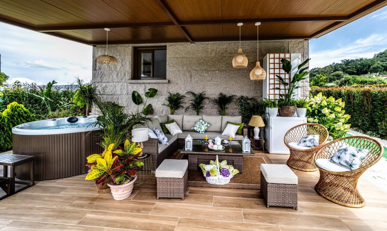 Casa Victoria Garden Con Jacuzzi Y Piscina Villa Caldas De Reis Ngoại thất bức ảnh